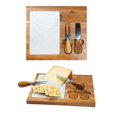 Carson 4-Piece Acacia Wood Cheese Set