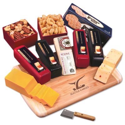 Deluxe Cheese Sampler Board w/Cleaver