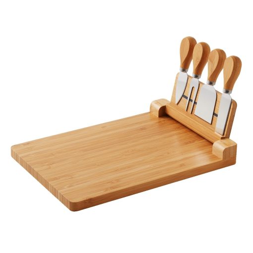 5-Piece Magnetic Bamboo Cheese Board Set-3