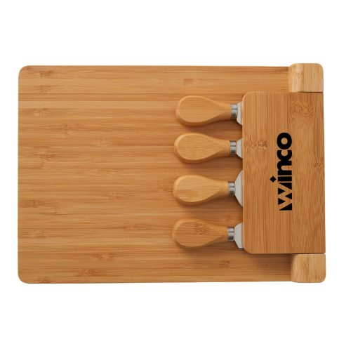 5-Piece Magnetic Bamboo Cheese Board Set-4