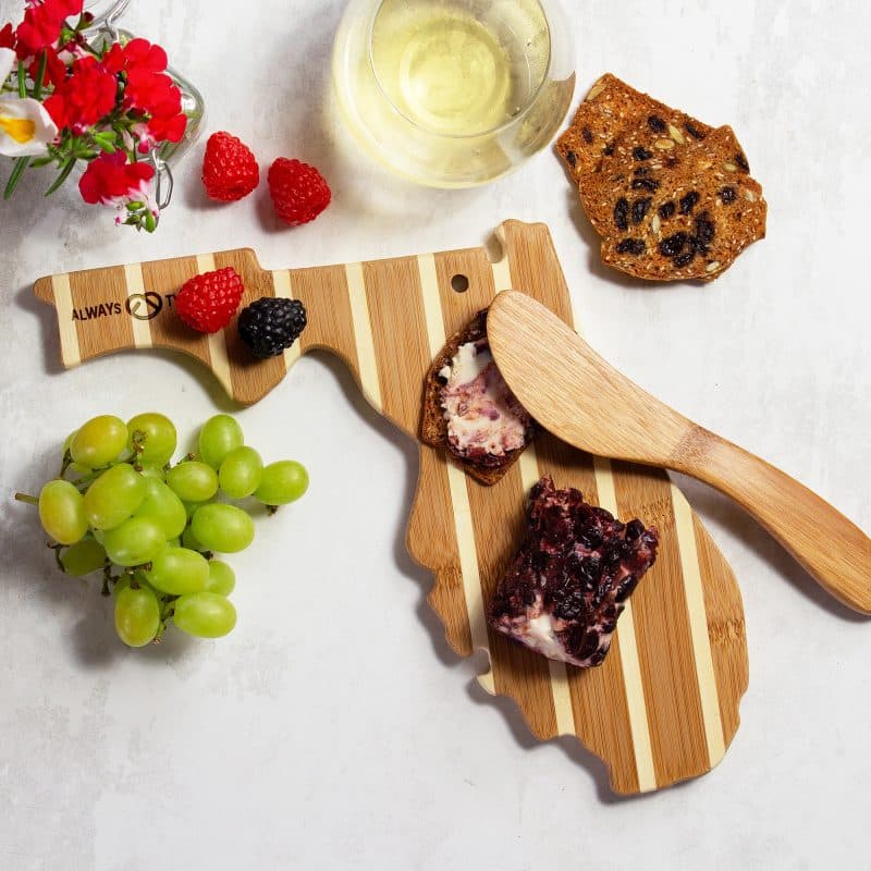 Florida Charcuterie Board with Spreader Knife Gift Set - 2