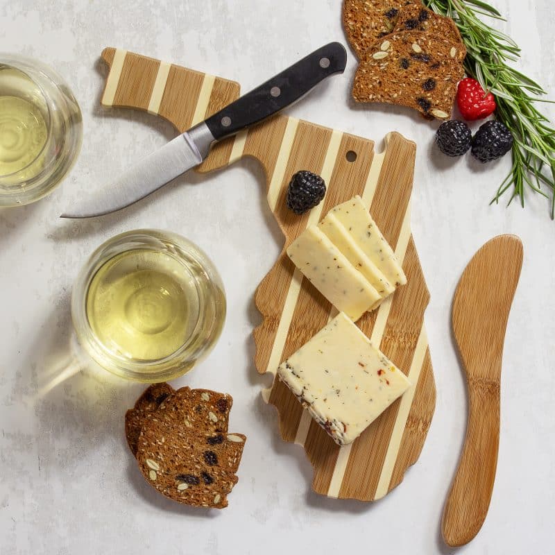Florida Charcuterie Board with Spreader Knife Gift Set - 4