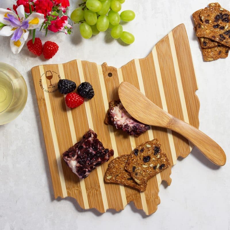 Ohio Charcuterie Board with Spreader Knife Gift Set - 2