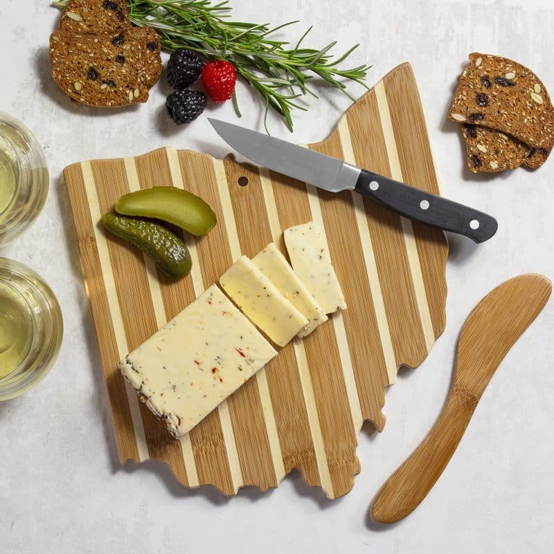 Ohio Charcuterie Board with Spreader Knife Gift Set - 4