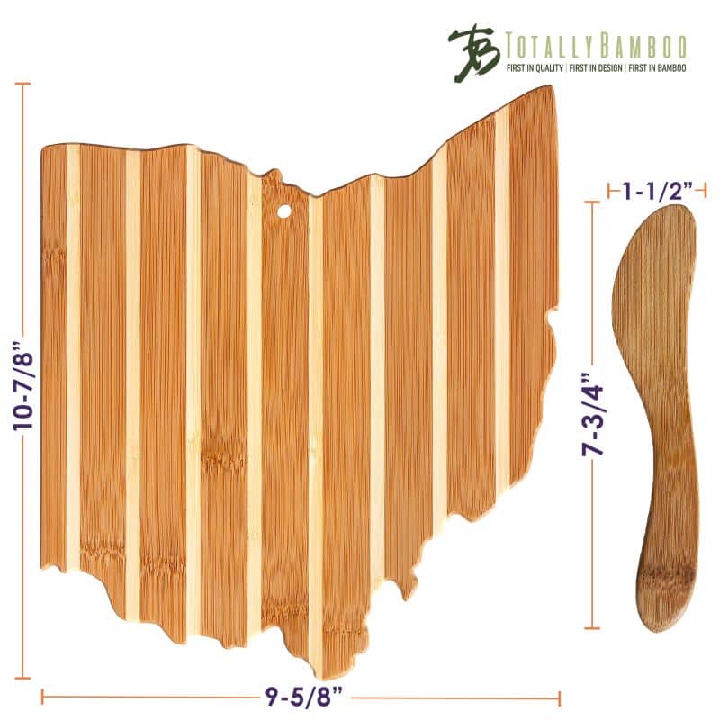 Ohio Charcuterie Board with Spreader Knife Gift Set - 5