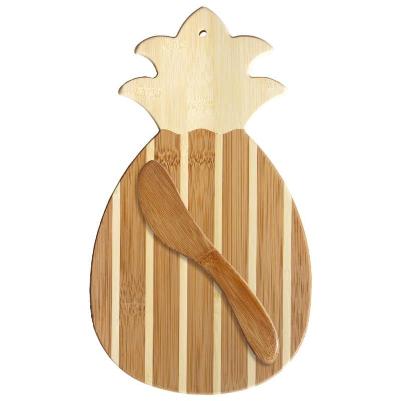Pineapple Charcuterie Board with Spreader Knife Gift Set - 3