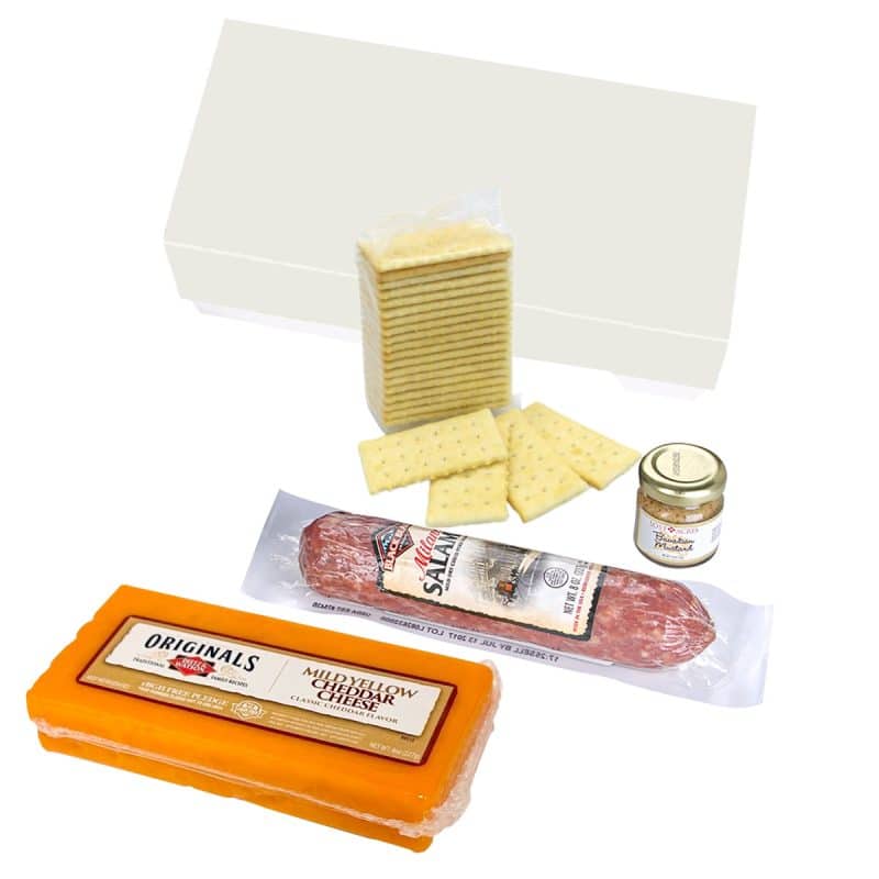 Charcuterie Gourmet Meat & Cheese Sampler Set In Gift Box - 1