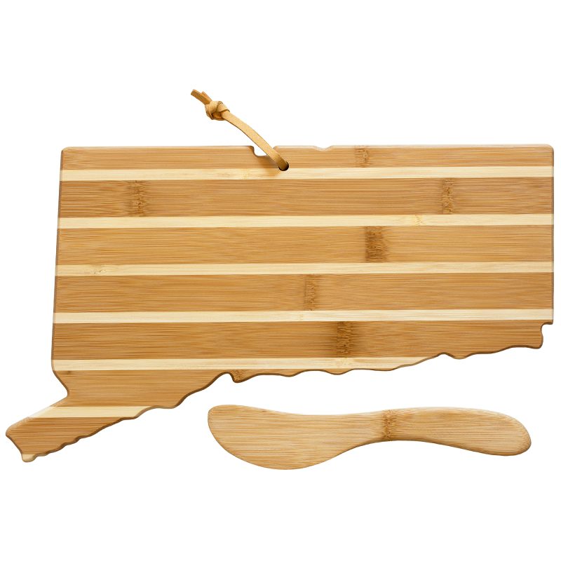 Connecticut Charcuterie Board with Spreader Knife Gift Set - 1