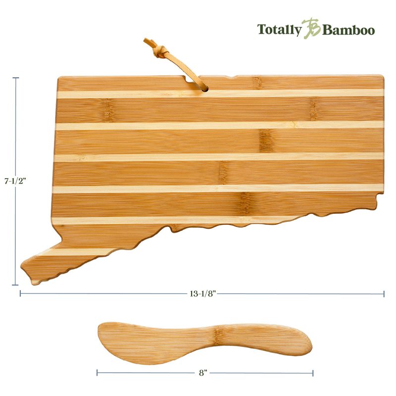Connecticut Charcuterie Board with Spreader Knife Gift Set - 2