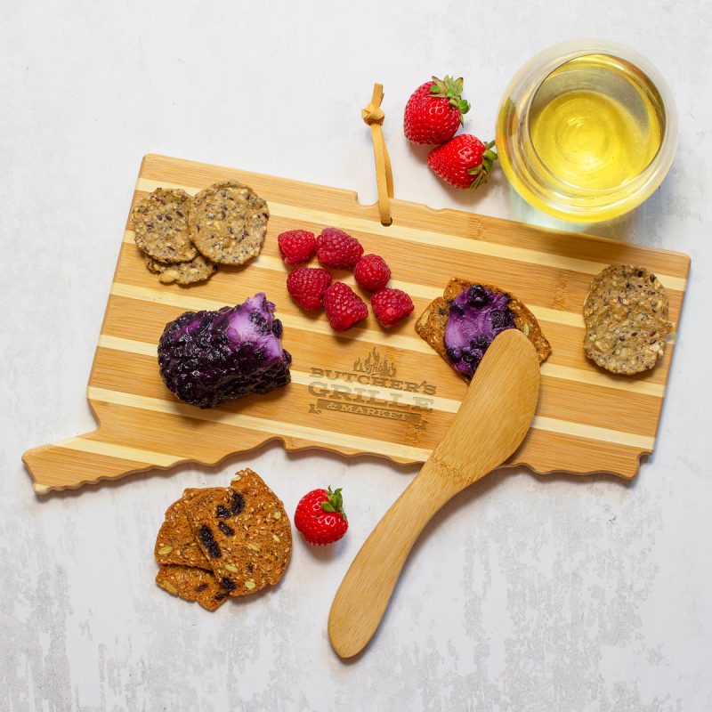 Connecticut Charcuterie Board with Spreader Knife Gift Set - 3