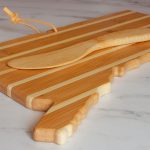 Connecticut Charcuterie Board with Spreader Knife Gift Set - 5