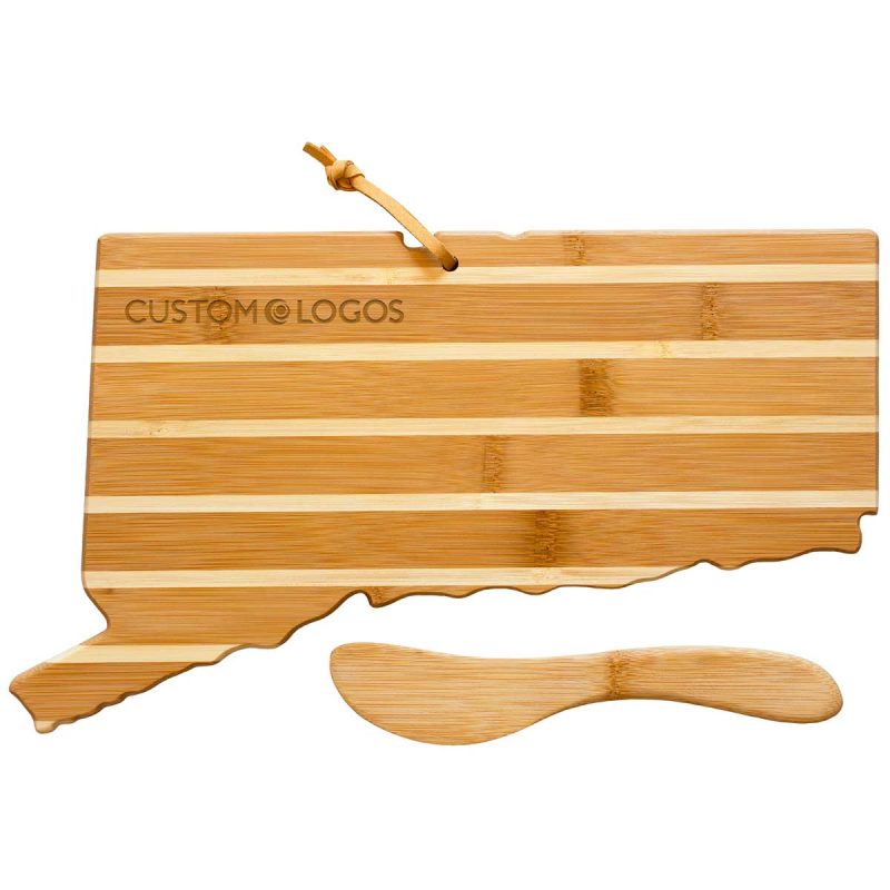 Connecticut Charcuterie Board with Spreader Knife Gift Set