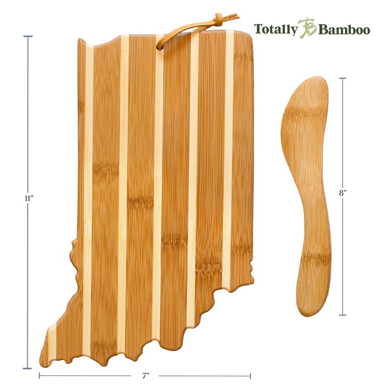 Indiana Charcuterie Board with Spreader Knife Gift Set - 2