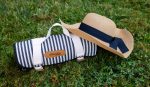 Life's a Picnic Roll-Up Blanket - Black & White Stripes - 5
