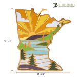 Minnesota State Shaped Cutting & Serving Board w/Artwork by Summer Stokes - 5