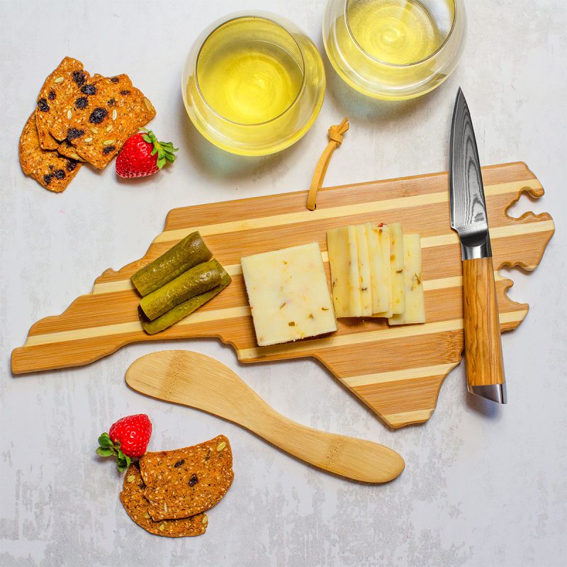 North Carolina Charcuterie Board with Spreader Knife Gift Set - 4