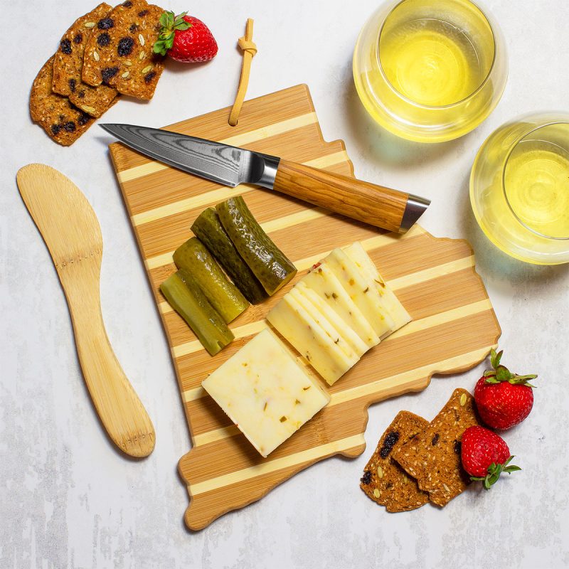 Rhode Island Charcuterie Board with Spreader Knife Gift Set - 3