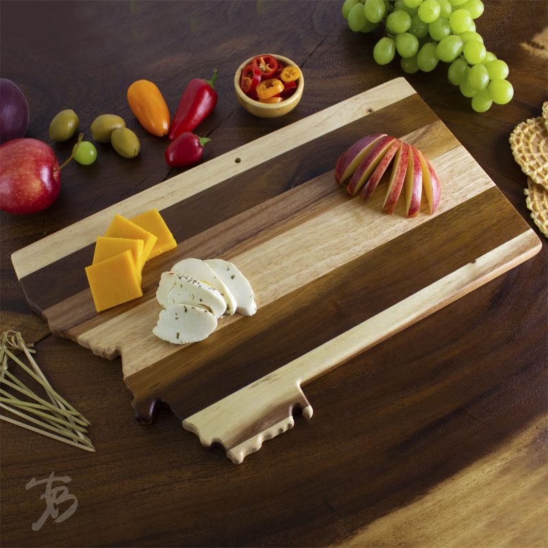 Rock & Branch® Shiplap Series Montana State Shaped Wooden Cutting & Serving Board - 1
