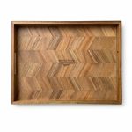 Whitaker Acacia Wood Herringbone Serving Board - 2