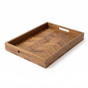 Whitaker Acacia Wood Herringbone Serving Board