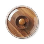 Winslow 2-In-1 Acacia Wood Serving Board With Plastic Dome - 6