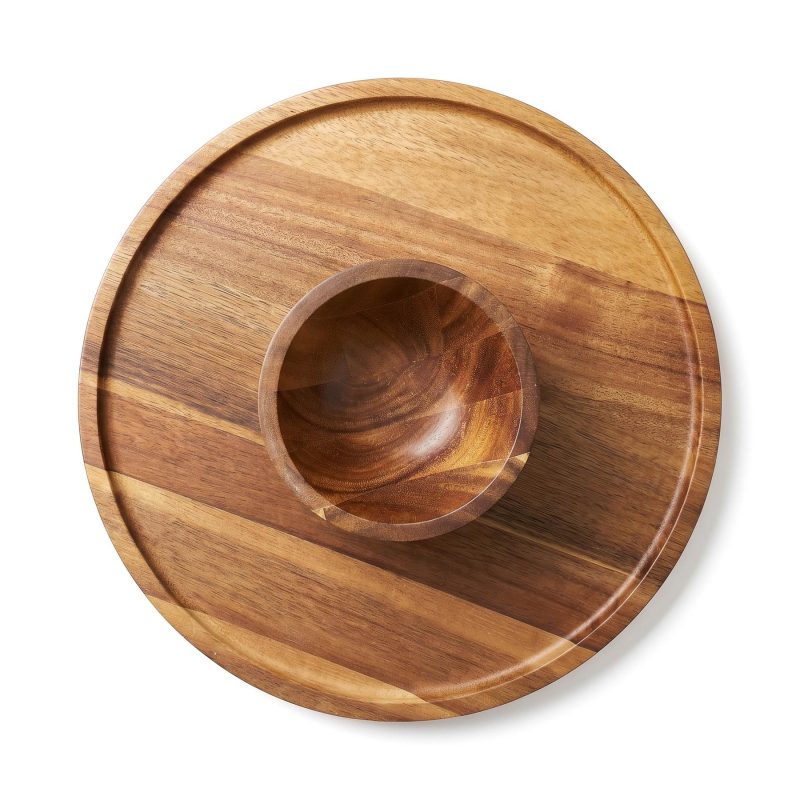 Winslow 2-In-1 Acacia Wood Serving Board With Plastic Dome - 7