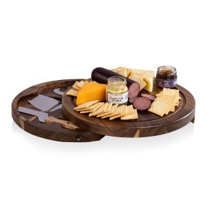 Acacia Circo Cheese Board with Gourmet Gift Pack - 1