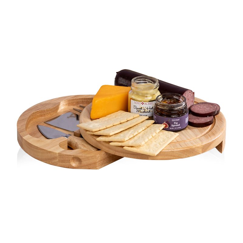 Brie Cheese Board with Gourmet Gift Pack - 1