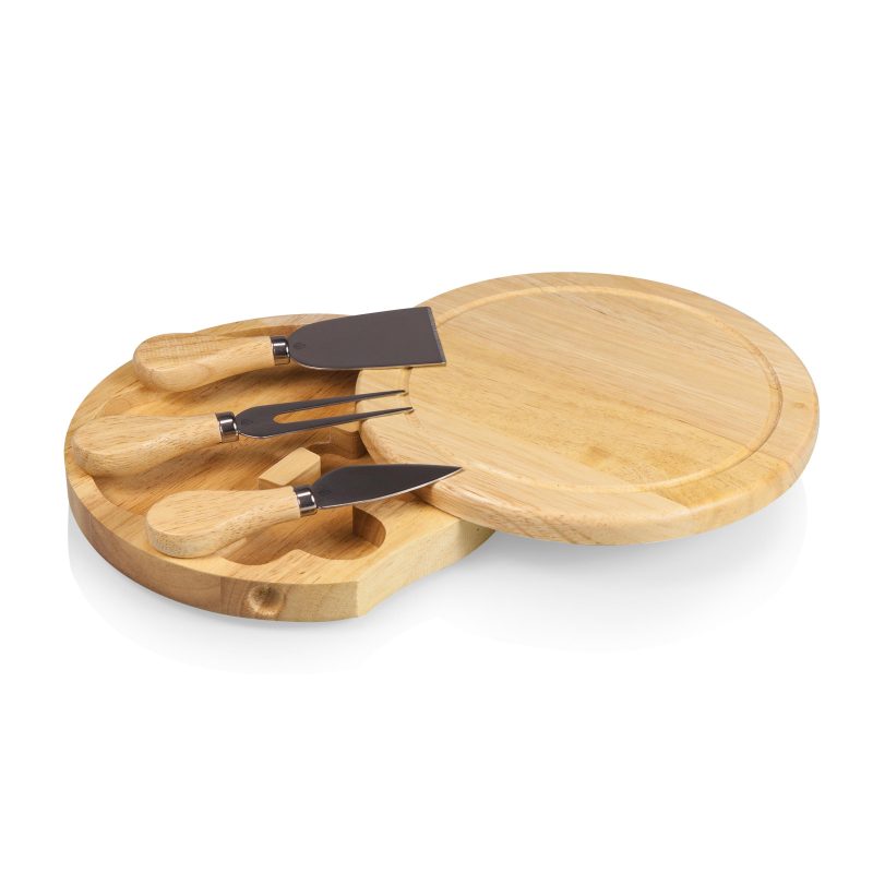 Brie Circular Cutting Board w/3 Cheese Tools - 4