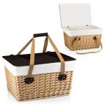 Canasta Grande Willow Basket w/Removable Lid and Double Handles - 6