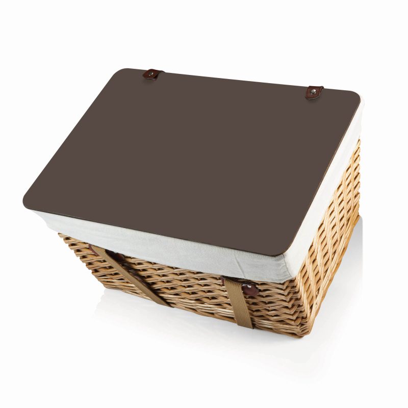 Canasta Grande Willow Basket w/Removable Lid and Double Handles - 9