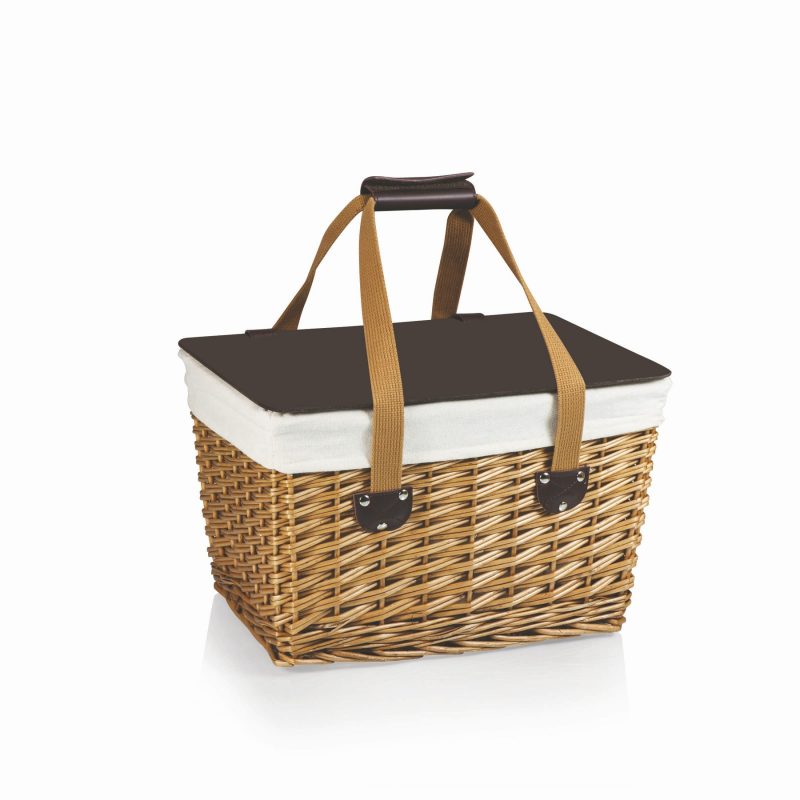 Canasta Willow Basket w/Removable Lid and Double Handles - 1