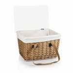 Canasta Willow Basket w/Removable Lid and Double Handles - 5