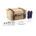 Champion Picnic Basket - Willow Basket w/Deluxe Picnic Service For 2 - 2
