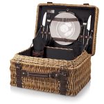 Champion Picnic Basket - Willow Basket w/Deluxe Picnic Service For 2 - 5