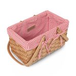 Farmhouse Basket - Red and White Gingham - 1