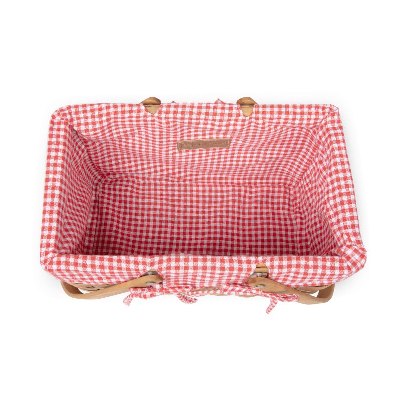 Farmhouse Basket - Red and White Gingham - 2