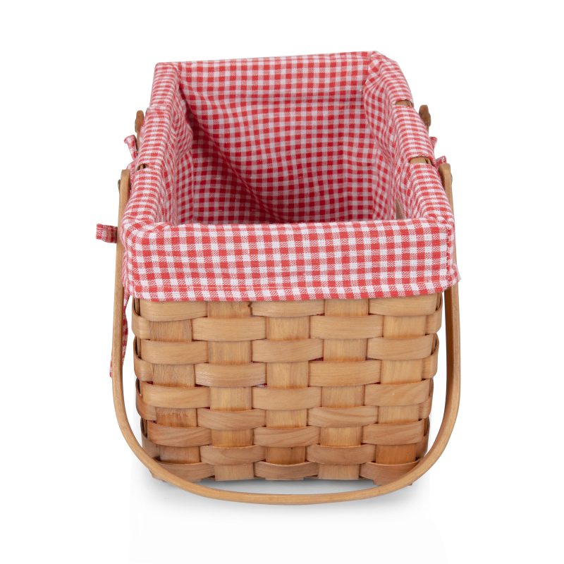 Farmhouse Basket - Red and White Gingham - 3