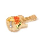 Guitar Shaped Cutting & Cheese Board w/ 3 Wine & Cheese Tools - 2