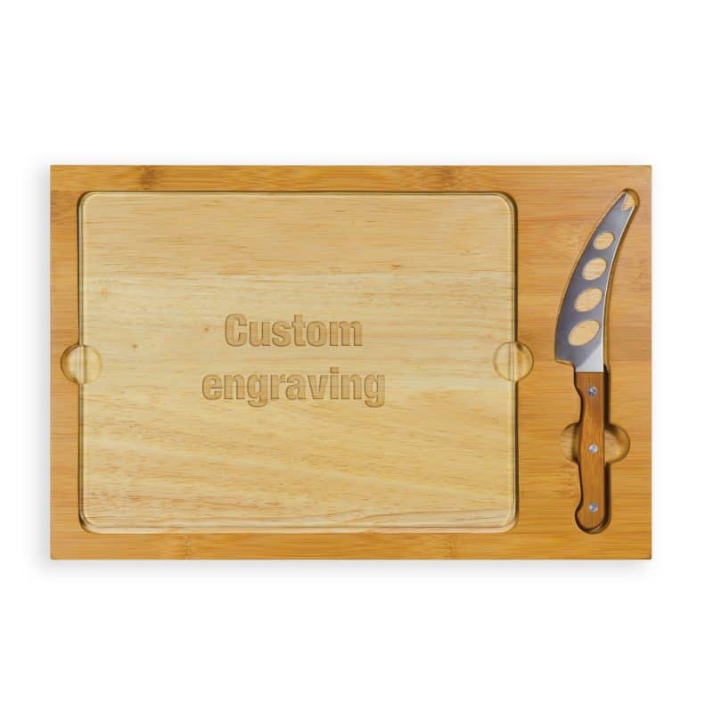 Icon Glass-Top Cutting/Cheese Board w/Removable Serving Tray - 3