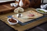 Icon Glass-Top Cutting/Cheese Board w/Removable Serving Tray - 7