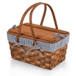 Kansas Handwoven Wood Picnic Basket - 1