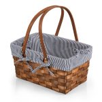 Kansas Handwoven Wood Picnic Basket - 2