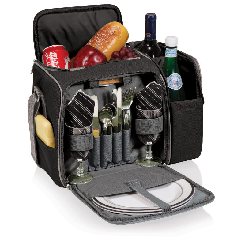 Malibu - Picnic Tote w/Deluxe Picnic Service for 2 - Solid Colors - 6