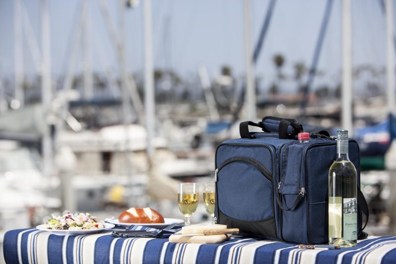 Malibu - Picnic Tote w/Deluxe Picnic Service for 2 - Solid Colors - 7