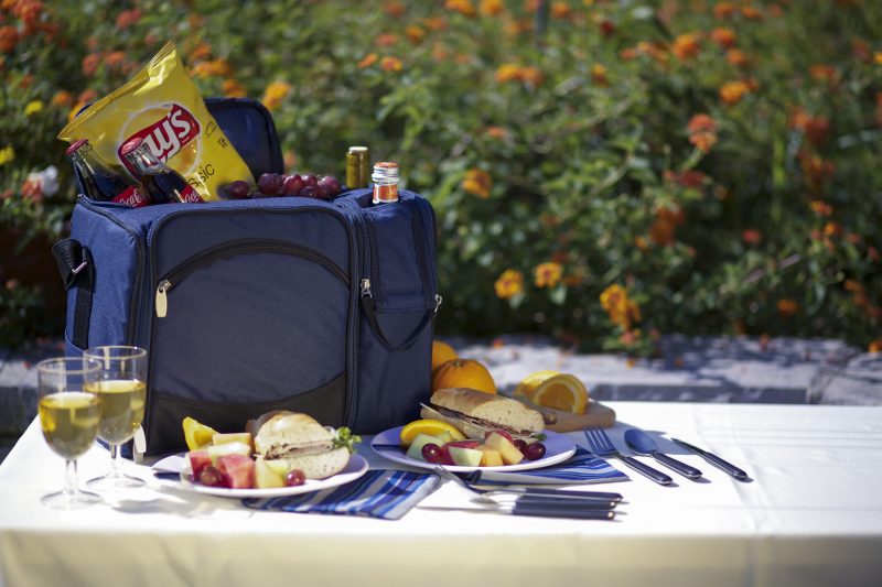 Malibu - Picnic Tote w/Deluxe Picnic Service for 2 - Solid Colors - 9
