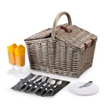 Piccadilly Double Lid Picnic Basket w/Service for Two - 3