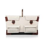 Pioneer - Double Lid Canvas Picnic Basket w/Service for 2 - 8