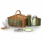 Somerset Double Lid Deluxe Picnic Basket w/Service for 2 - 1