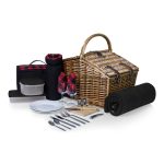 Somerset Double Lid Deluxe Picnic Basket w/Service for 2 - 3
